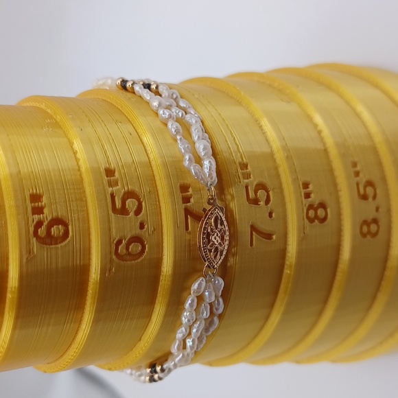 World Pearl Company 14K Rice Pearl Beaded Multistrand Bracelet - Picture 7 of 7